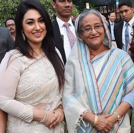 Apu Biswas with Prime Minister